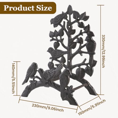 1 Pack Heavy Duty Decorative Birds Hose Holder, Metal Garden Hose Hanger Wall Mount, Water Hose Rack for Outside,Garden and Yard