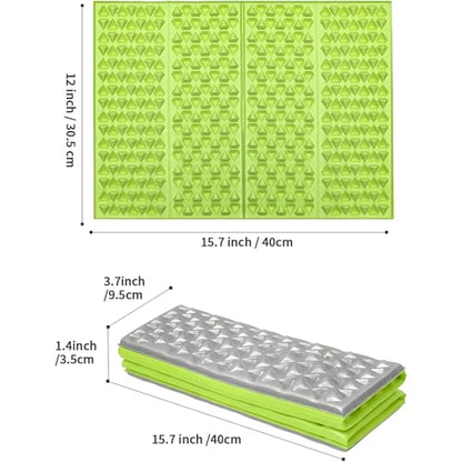 FOCHIER F Stadium Seat Pad, Foam Sitting Pad Mat, Diamond Foldable Camping Seat Cushion for Bleachers, Outdoor Hiking, Backpacking, Picnic, Fishing, Concert,Mountaineering - color: Green 1PC