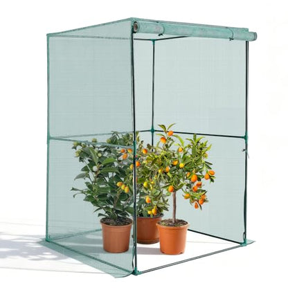 VEVOR Crop Cage, 3.9 x 3.9 x 5.9 ft Plant Protection Tent with Zippered Door, Wind-Resistant Tall Crop Cage, Easy to Install, Outdoor Raised Bed Cover, Tomato Plant Netting for Garden Patio Lawn - style: 3.9 x 3.9 x 5.9Ft-Square