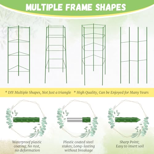 Legigo 6 Pack Tomato Cage for Garden, Up to 48Inch Sturdy Tomato Trellis - color: Green 6 Pack, size: 48 Inches