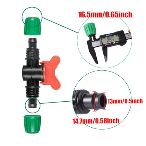 5 Pcs 1/2 Inch Drip Irrigation Switch Valve - size: 1/2 inch Switch Valve