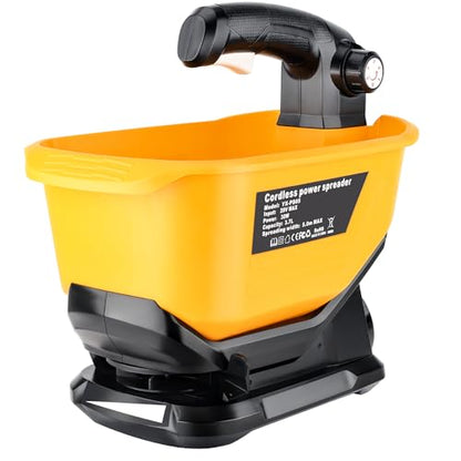 Salt Spreader for Dewalt 20V 60V Li-ion Battery - Handheld Seed and Fertilizer Power Spreader. Year-Round Coverage for Grass Seeds, Rock Salt, ice melt Seasons（Tool only）, Green