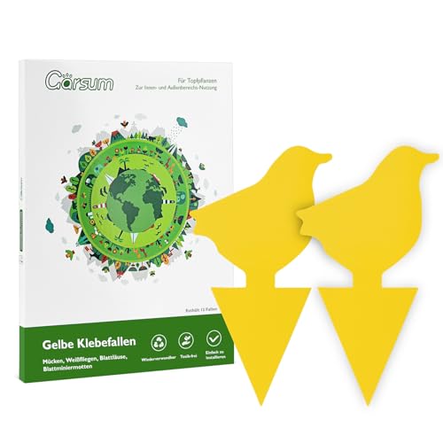 Garsum Fruit Fly Trap 18 Pcs Yellow Sticky Fungus Gnat Killer for Indoor and Outdoor Plant Insect Catcher for White Flies,Mosquitos,Fungus Gnats,Flying Insects - color: 18 PCS-B