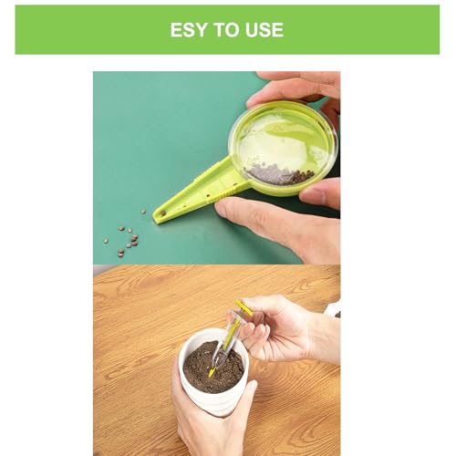 8 Pack Seeder Seed Planter Tool Set, Seed Dispenser, Garden Dibber & Widger