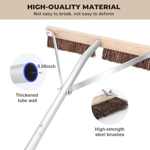 Leaf Roof Brush with Gloves, Roof Rake Remove Leaves, Adjustable 5-21ft Roof Cleaning Brush Tool for Shingles, Corrugated, Solar Panel, Lightweight Long Handle Extension Aluminum Poles Broom (21FT)
