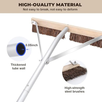 Leaf Roof Brush with Gloves, Roof Rake Remove Leaves, Adjustable 5-21ft Roof Cleaning Brush Tool for Shingles, Corrugated, Solar Panel, Lightweight Long Handle Extension Aluminum Poles Broom (21FT)