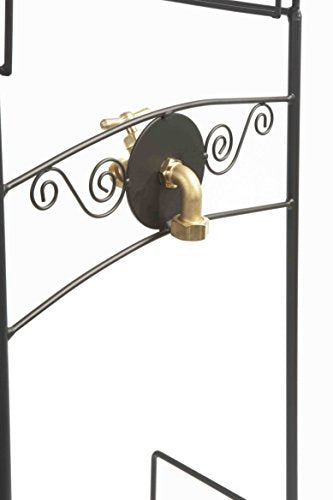 Liberty Garden 640 Carrington Decorative Metal Hose Stand w/Bib, Black
