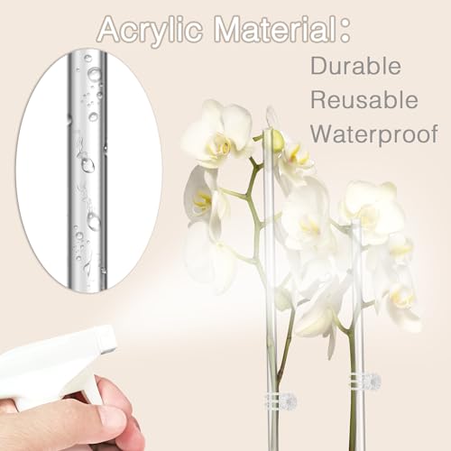 16IN Plant Stakes, Plant Sticks 20PCS Acrylic Clear Plant Support Stakes - size: 16 Inches