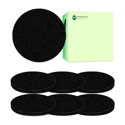 7.3 Inch Round Activated Carbon Compost Bin Filters - size: 7.3''x7.3''x0.4''