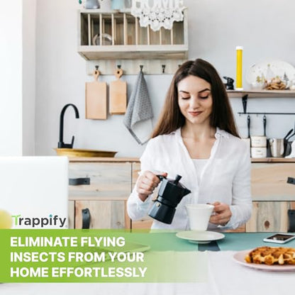 Trappify Hanging Fly Trap & Fruit Fly Traps for Indoors, Yellow, 2 Pack - size: Pack 2
