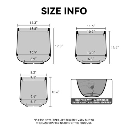 Kante Accent Round Curved Charcoal Concrete Planter 13" Dia, Outdoor - color: Charcoal, size: 11.6" D