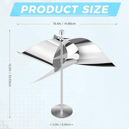 Reflective Bird Scare Spinner, Stainless Steel 2 Pack
