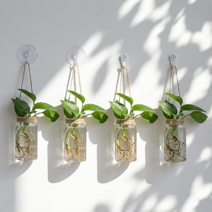 Baderke 9 Set Window Hanging Propagation Stations 3.54'' Plastic Vases - style: Stylish