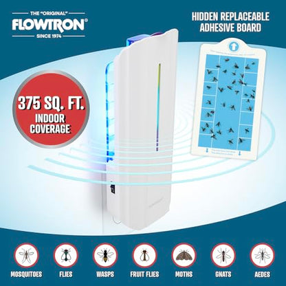 Flowtron Indoor Plug-in Fly Trap, 9W UV, 375 Sq Ft, White - color: White