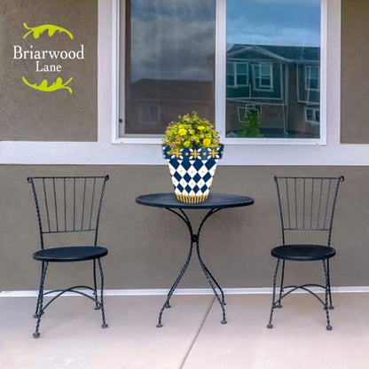 Briarwood Lane Everyday Planter 11.75 x 11 x 11 Blue and Gold Medium - color: Bg Checker, size: Medium