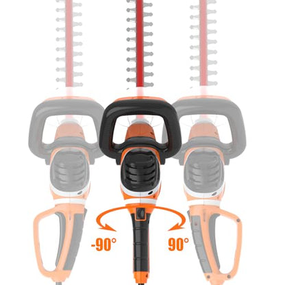 GARCARE Electric Hedge Trimmer Corded 4.8Amp 24inch Dual-Action Laser Blade - color: GHT08