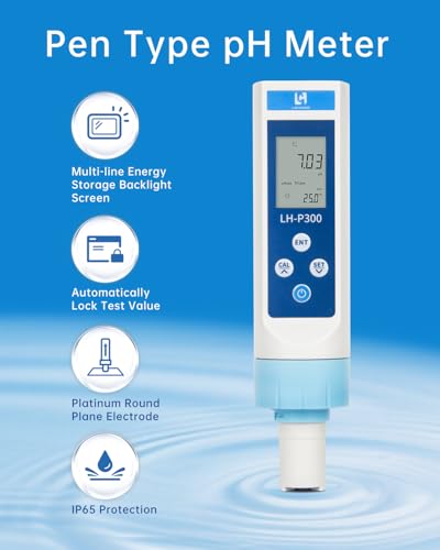 LOHAND Digital pH Meter with ATC, ±0.01 High Accuracy, 0-14 Measuring Range