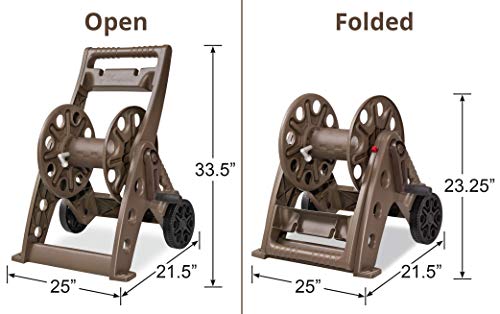 Liberty Garden Products 514 Two Wheel, Hose Cart, Plastic,bronze (Assembly required)