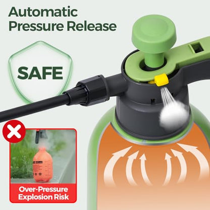T4U Pump Sprayer 0.5 Gallon, Garden Spray Bottle with Flex Wand - size: Flexible Nozzle