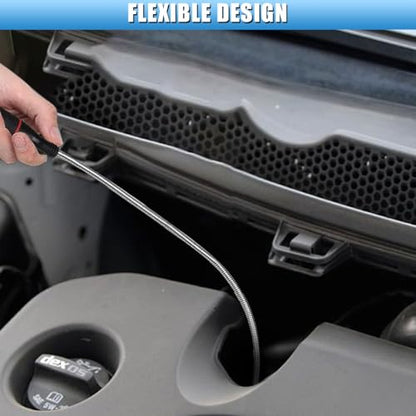 Flexible Magnetic Pickup Tool 24" Long Bendable Magnet Snake Retriever Stick, Bend-It Magnet Pick-Up Sweeper for Hard-to-Reach Car Keys, Screws, Nuts, Bolts, USB, Sink Drains (Big Head) - size: Big Head