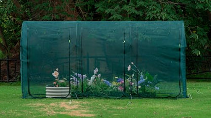 Poray Large 12.3X4FT Tunnel Plant Netting Cover,6FT Tall Crop Cage Tomato Netting for Vegetables&Fruits,Durable Gardening Net for Plant and Animals - style: 147*49*72inches Tunnel