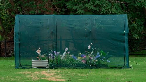 Poray Large 12.3X4FT Tunnel Plant Netting Cover,6FT Tall Crop Cage Tomato Netting for Vegetables&Fruits,Durable Gardening Net for Plant and Animals - style: 147*49*72inches Tunnel