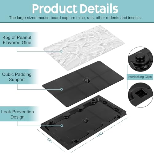10 Pack Sticky Glue Mouse Trap Rat Trap Indoor for Home and Rats, Snake - size: 10Pack