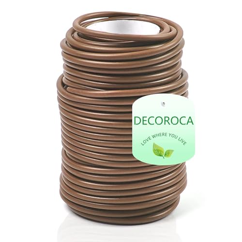 Decoroca Soft Plant Ties for Support - 65.6' Reusable Waterproof Plant Wire, 3.5mm Garden Twist, Office Organization and Decoration Binding（1pc/Brown） - color: 1pc Brown Plant Wire