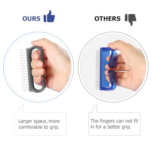 Larbois Handle Grip Nail Brush, Hand Fingernail Brush Cleaner Scrubbing Kit Pedicure for Toes and Nails Men Women - color: Color-10