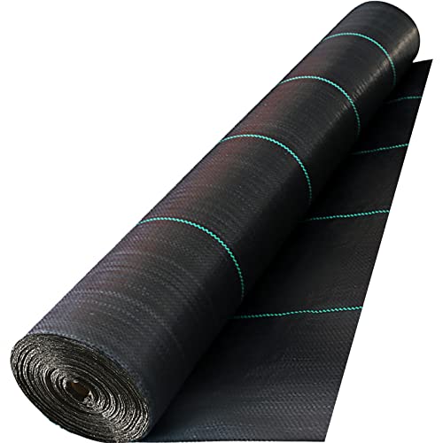 Happybuy Driveway Fabric, 13x60ft Commercial Grade Landscape Fabric, Garden Weed Barrier Fabric Heavy Duty, Geotextile Fabric Underlayment Gravel, Ground Cover Drainage Fabric, Weed Mat Cloth - size: 13FTx60FT-5OZ