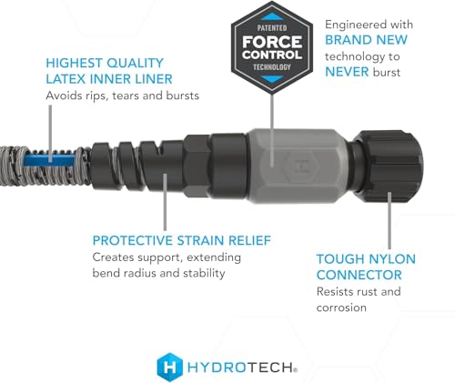HydroTech 60 ft Auto Care Expandable Burst-Proof Hose, 5/8 in Diameter - size: 60 Feet