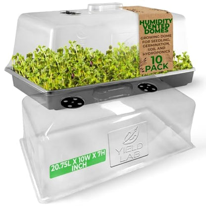 7 Inch Clone Dome - 10 Pack Humidity Vented Domes - Plant Growing - color: Clear, size: 10-Pack