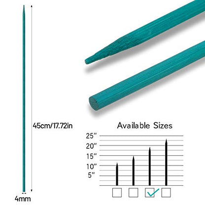 Jetec 120 Pieces Plant Support, Include 18 Inch Wood Plant Stake, Plant Clips, Garden Plants Bamboo Stake Craft Floral Picks Orchid Clips, Green