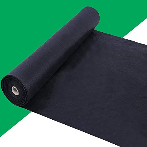 5oz Weed Barrier Landscape Fabric Ground Cover, 6ft x 200ft, Black - size: 6ftx200ft