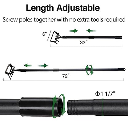 Oliynedy Stirrup Hoe Cultivator Garden Tool Heavy Duty,Scuffle Loop Action Hoe Weeding Gardening Hand Tools for Women Kids Men,Metal Weeder Scraper Garden Hoe Rake Weed Puller Long Handle 32-72 - size: 32-72"