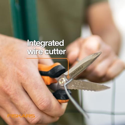 Fiskars 8" SoftGrip Pruning Shears, Multipurpose Garden Snips with Sheath - style: Snips