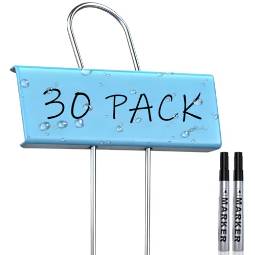 Waterproof Metal Plant Labels Markers Tags for Outdoor Gardening - color: Blue