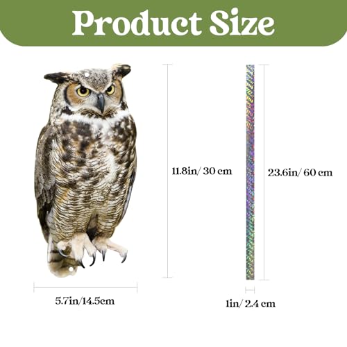 5PCS Flat Plastic Owl to Scare Pigeon for Patio, Fake Owl - color: Grey 5pcs