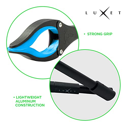 Grabber Tool 19" Aluminum Magnetic Claw, Rotating Lightweight Foldable Reacher Grabber Pickup Tool, Gripper Grabbers for Elderly Grab it Reaching Tool Trash Picker Grabber, Blue, By Luxet - color: Blue