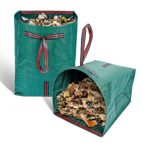 4-Pack 40-Gallon Reusable Collapsible Yard Waste Bags with Dustpan - style: 4 pack Yard Waste Bags