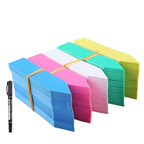 MIHEY 1000 Pcs Plant Tags and Labels - Plastic Waterproof Garden Markers - color: Multicolored