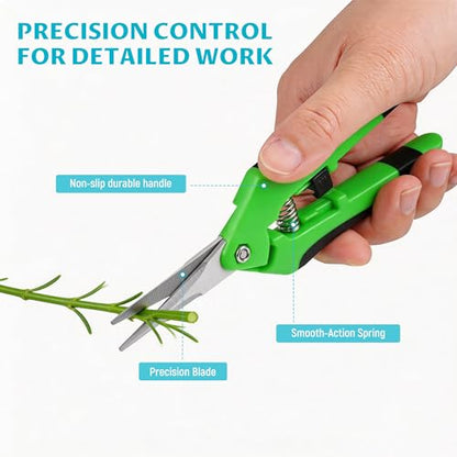 2-Pack Pruning Shears, 8.43" Bypass and 6.57" Straight
