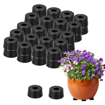 42Pack Plant Pot Feet, Pot Risers for Outdoor Planters, Rubber Pot Lifters