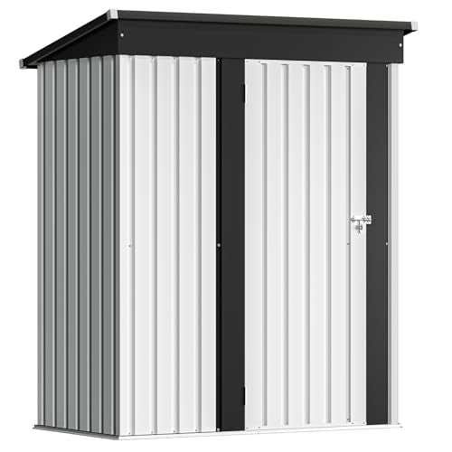 Devoko 5x3 FT Outdoor Storage Shed, White - color: White, size: 5x3 FT