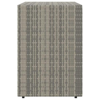 vidaXL Garden Storage Cabinet Gray 39.4"x21.9"x31.5" Poly Rattan - color: Gray
