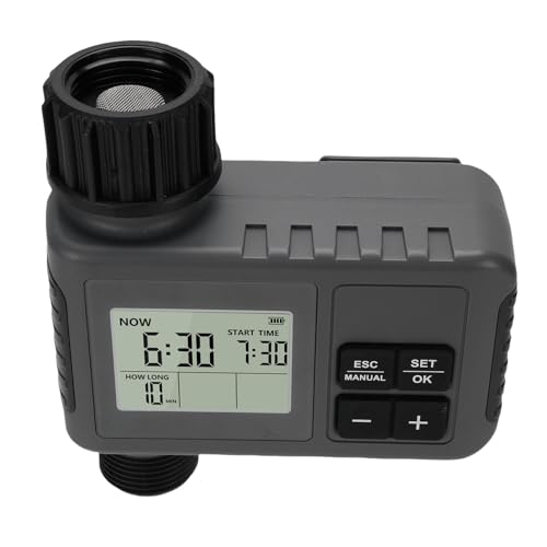 Eujgoov Smart Sprinkler Timer, Programmable Digital Water Timer with Rain