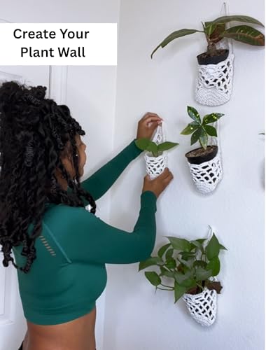 3 Packs Macrame Wall Plant Hanger for 4 in, Small Hanging Plant Basket - color: Jute X 3pc