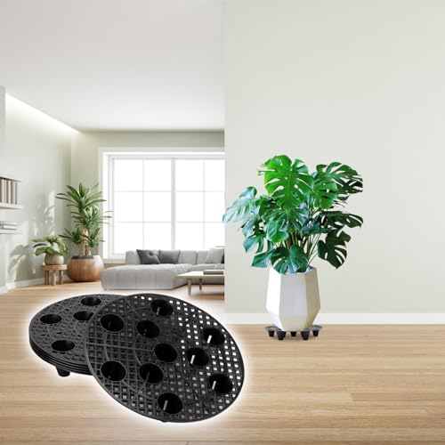 8 PCS 11.8'' Plant Level Pot Elevator Stands with Drainage Hole