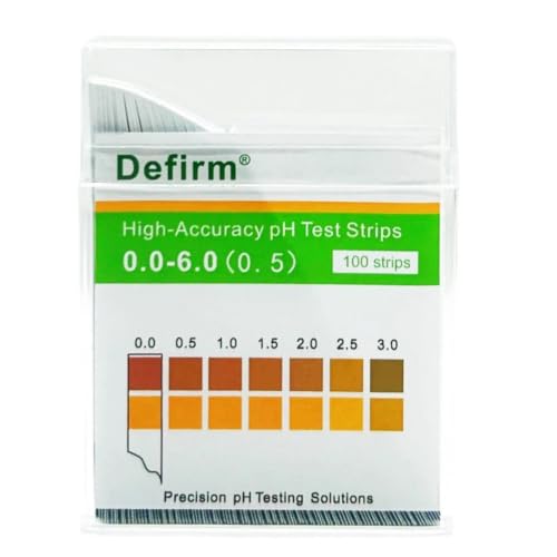 pH Test Strips Paper 0.0-6.0, Acidic pH Test Strip Paper Specially, Home Usage, Water Test, Kombucha and Fermentation, Drink Test