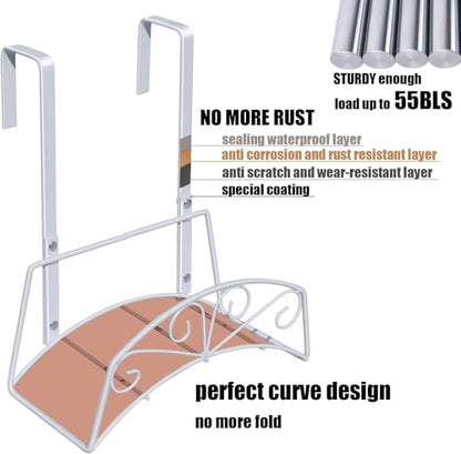 Garden Hose Holder for Outside Yard Hang Over The Door and Fence, Holds Up to 150Ft (2PCS White) - color: 2PCS White